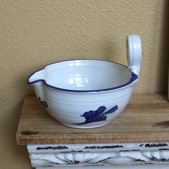 Vintage Signed Art Studio Pottery Batter Mixing Bowl Lead Free Dishwasher Safe - Picture 7 of 14